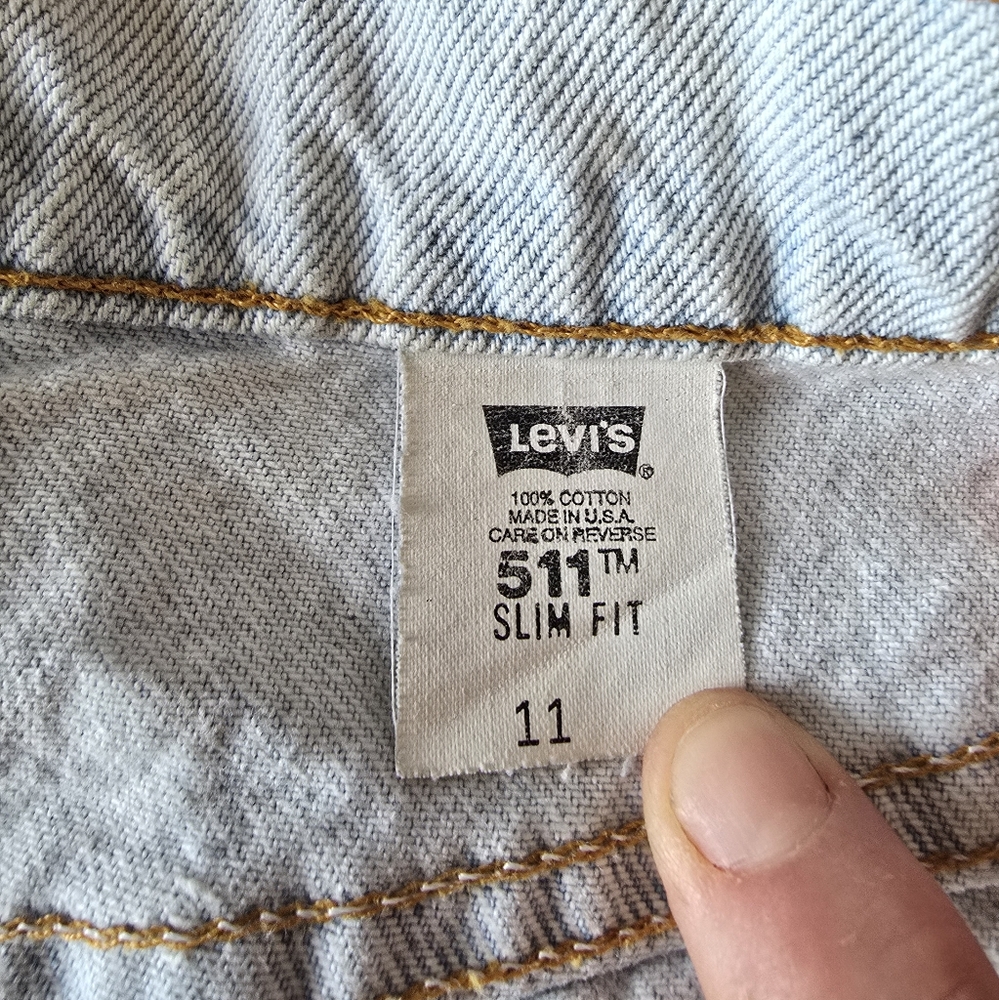 90s Vintage Levi's Light Blue Skirt Concert Country - Picture 2 of 7